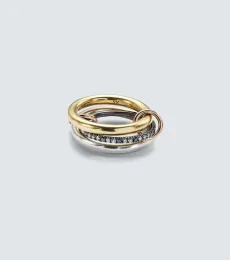 Libra 18kt gold and sterling silver rings with diamonds Libra 18kt gold and sterling silver rings with diamonds