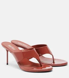 Lidia patent leather thong sandals Lidia patent leather thong sandals