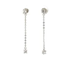 Light Dandle Silver Earrings