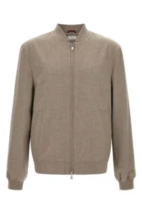 Light flannel bomber jacket