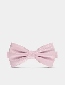 Light Pink Jacquard Paisley Silk Bow Tie Ready Tied Men's Light Pink Jacquard Paisley Silk Bow Tie Ready Tied Men's