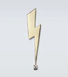 Lightning Bolt 14kt gold and diamond brooch Lightning Bolt 14kt gold and diamond brooch