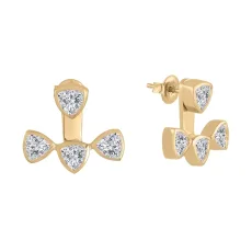 Lili Swarovski Earring Jackets - Rhodium Plated Lili Swarovski Earring Jackets - Rhodium Plated