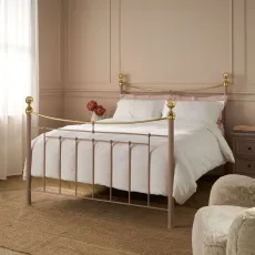 Lilibet Bed, Small Double - Solid, Vintage Rose Lilibet Bed, Small Double - Solid, Vintage Rose