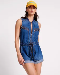 Lilly Sporty Denim Jumpsuit - Blue Moon Size XL Lilly Sporty Denim Jumpsuit - Blue Moon Size XL