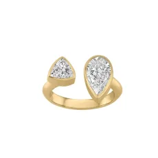 Lily-Rose Open Ring - Rhodium Plated 7 Lily-Rose Open Ring - Rhodium Plated 7