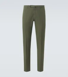 Linen and cotton straight pants