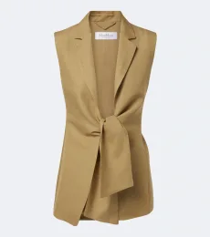 Linen and silk twill vest Linen and silk twill vest