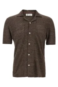 Linen shirt Brown Size