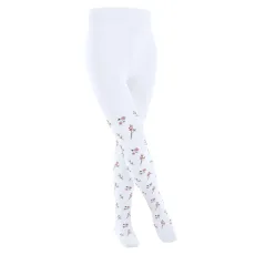 Little Flowers Kids Tights - White