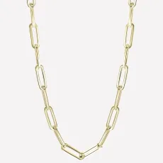 Liz Gold Thick Chain Necklace - 18k Gold Plated Silver Liz Gold Thick Chain Necklace - 18k Gold Plated Silver