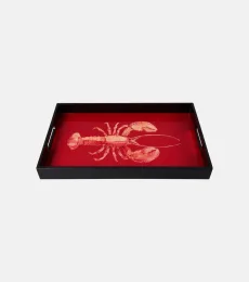Lobster lacquered wooden tray Lobster lacquered wooden tray
