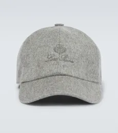 Logo cashmere baseball cap Logo cashmere baseball cap