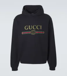 Logo cotton and cashmere jersey hoodie Logo cotton and cashmere jersey hoodie