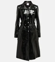 Logo cotton-blend trench coat