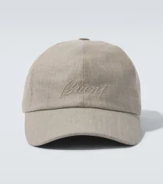 Logo linen and wool baseball cap Logo linen and wool baseball cap