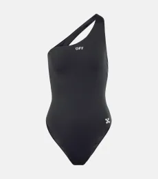 Logo one-shoulder swimsuit Logo one-shoulder swimsuit