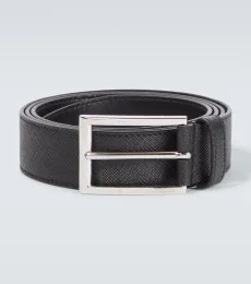 Logo Saffiano leather belt Logo Saffiano leather belt