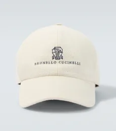 Logo silk, linen, and wool baseball cap Logo silk, linen, and wool baseball cap