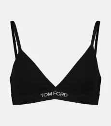 Logo stretch-jersey triangle bra Logo stretch-jersey triangle bra