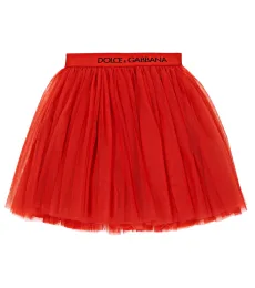 Logo tulle skirt