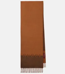 Logo wool and cashmere scarf Logo wool and cashmere scarf