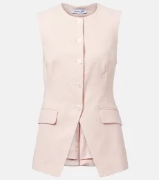 Lois linen-blend vest Lois linen-blend vest