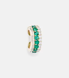 Lola 18kt gold ear cuff with emeralds and diamonds Lola 18kt gold ear cuff with emeralds and diamonds