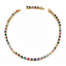 Lollipop Rainbow Tennis Necklace Lollipop Rainbow Tennis Necklace