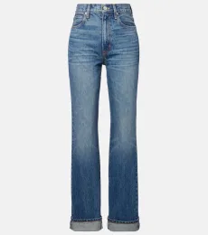 London Turn Up high-rise straight jeans London Turn Up high-rise straight jeans