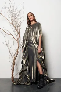 Long gathered cape - Deep Green Long gathered cape - Deep Green