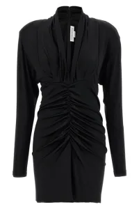 Long Sleeve Ruched Mini dress Black Size UK Long Sleeve Ruched Mini dress Black Size UK