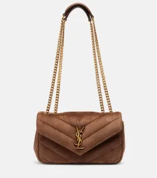 Loulou Small matelassà suede shoulder bag Loulou Small matelassà suede shoulder bag