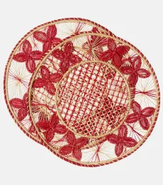 Louloudi set of 2 wicker placemats Louloudi set of 2 wicker placemats