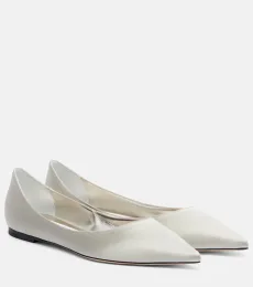 Love satin ballet flats