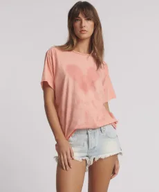 Love Sweat Tie Dye Boyfriend Tee - Pale Pink,