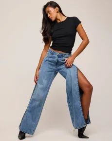 Low Riders Low Waist Wide Leg Zipped Denim Jeans Denim Jeans - Lowriders Pretty Blue Size 27 One Teaspoon Low Riders Low Waist Wide Leg Zipped Denim Jeans Denim Jeans - Lowriders Pretty Blue Size 27 One Teaspoon