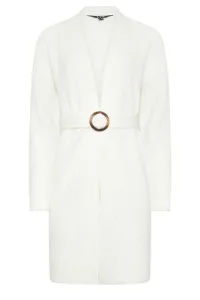 Lts Tall Ivory Belted Cardigan - Women's