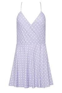 LTS Tall Purple Spot Swim Dress - Women's LTS Tall Purple Spot Swim Dress - Women's