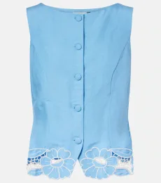 Lucca linen-blend vest Lucca linen-blend vest