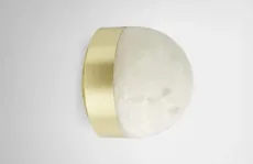 Lucid 300 - Flush - DALI-A Wall Light satin brass with honed alabaster Lucid 300 - Flush - DALI-A Wall Light satin brass with honed alabaster