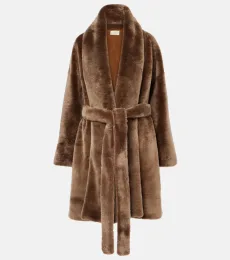 Lucja shearling wrap coat