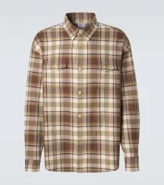 Lumber plaid wool and linen shirt