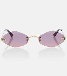 Lunettes de soleil géométriques Panthère de Cartier Lunettes de soleil géométriques Panthère de Cartier