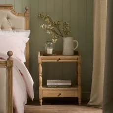 Lyon Bedside Table, Weathered Oak