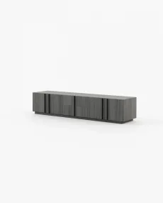 MACAU Media Unit Grey Eucalyptus Veneer Matte