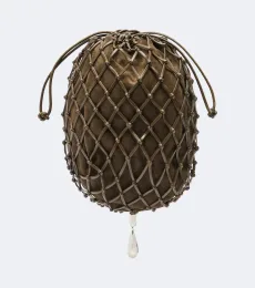 Macramé Small leather pouch Macramé Small leather pouch