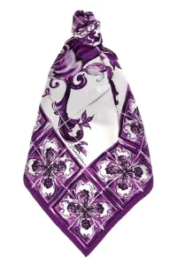 Maiolica print scarf Purple Size U Maiolica print scarf Purple Size U