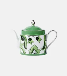 Majolica porcelain teapot