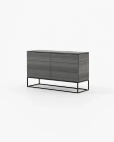 MALE Set of 6 Chest of Drawers Grey Eucalyptus Veneer Matte MALE Set of 6 Chest of Drawers Grey Eucalyptus Veneer Matte